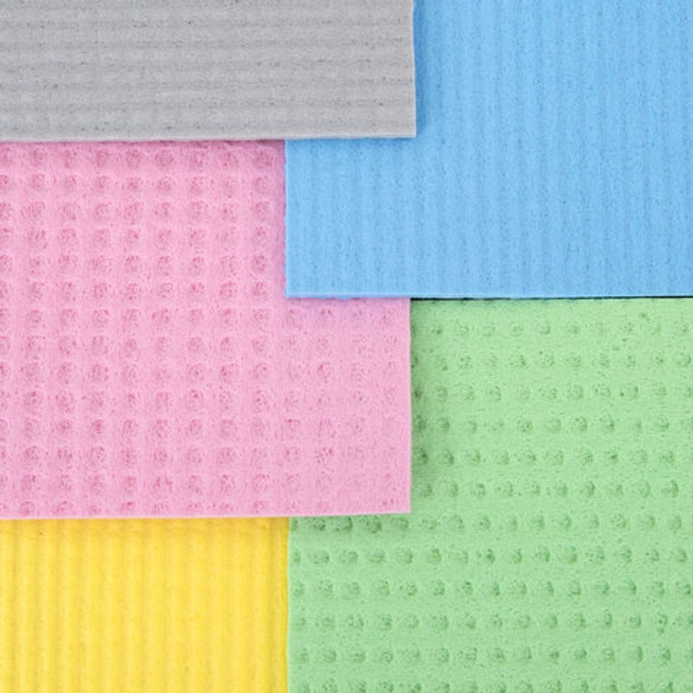 Салфетки губчатые для уборки кухни 15х18 см, ЦЕЛЛЮЛОЗНЫЕ, КОМПЛЕКТ 10 шт., цветные, LAIMA, 700269