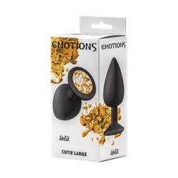 Анальная пробка Emotions с кристаллом Cutie Large (Ø 4,2 см)