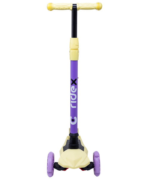 Самокат детский 3-х колесный RIDEX Chip, 120/80 мм, фиолетовый/желтый