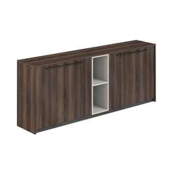 RF.327.DA.DA.PG / Шкаф низкий (2 шт) со стеллажом, 2140х410х842 / корпус: дуб адриа, фасады: дуб адриа