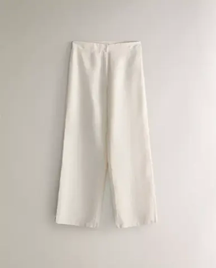 ZARA HOME ЛЬНЯНЫЕ БРЮКИ, ЭКРЮ
