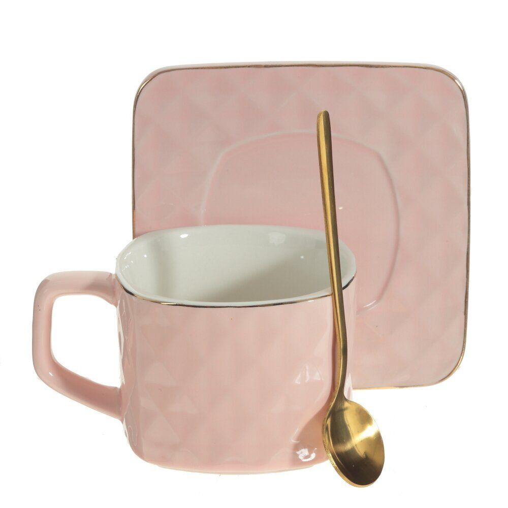 GAEM Кружка с блюдцем и ложкой, 200 мл, L12 W12 H7 см, 2в.