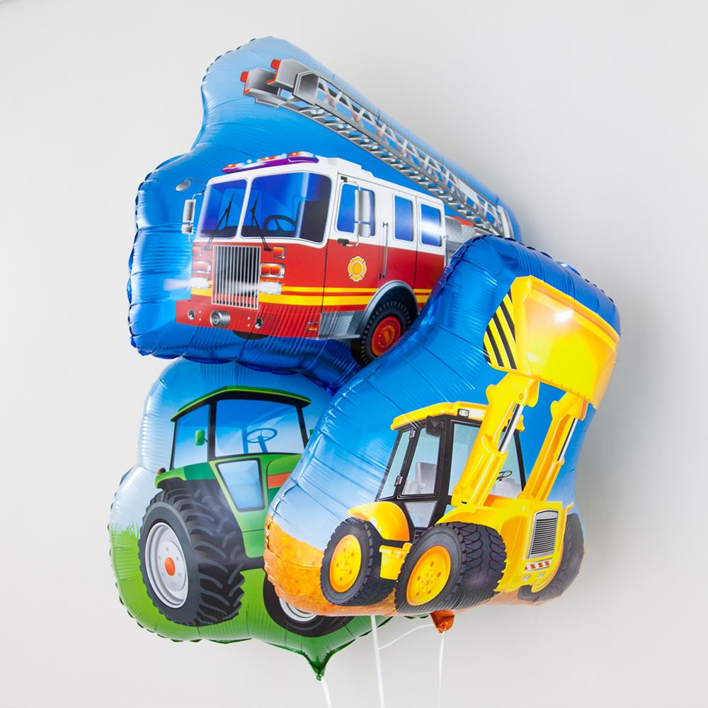 Шар (24"/61 см) Фигура, Экскаватор, Желтый