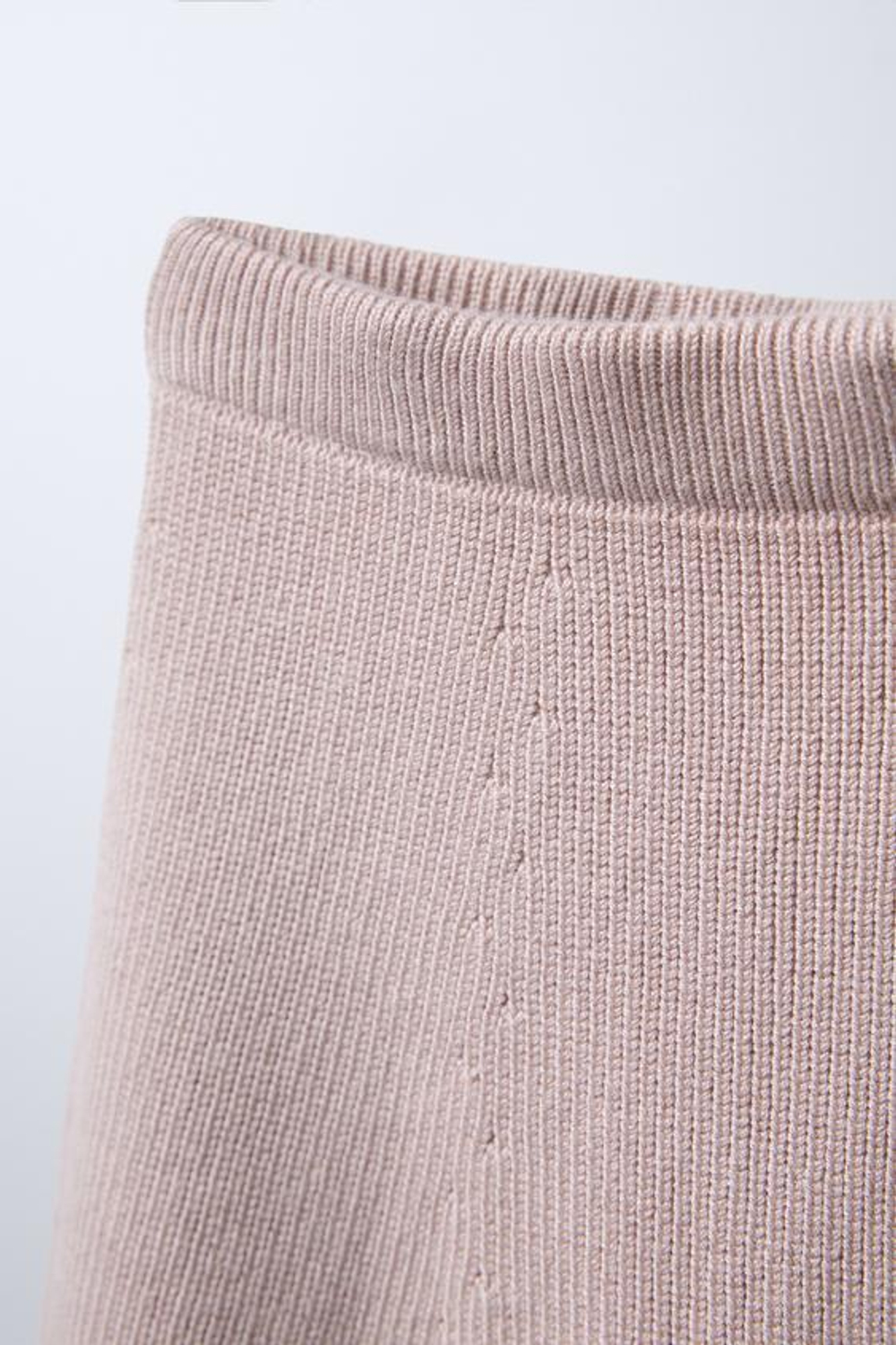 ZARA ТРИКОТАЖНАЯ ЮБКА, ПУДРОВО-РОЗОВЫЙ