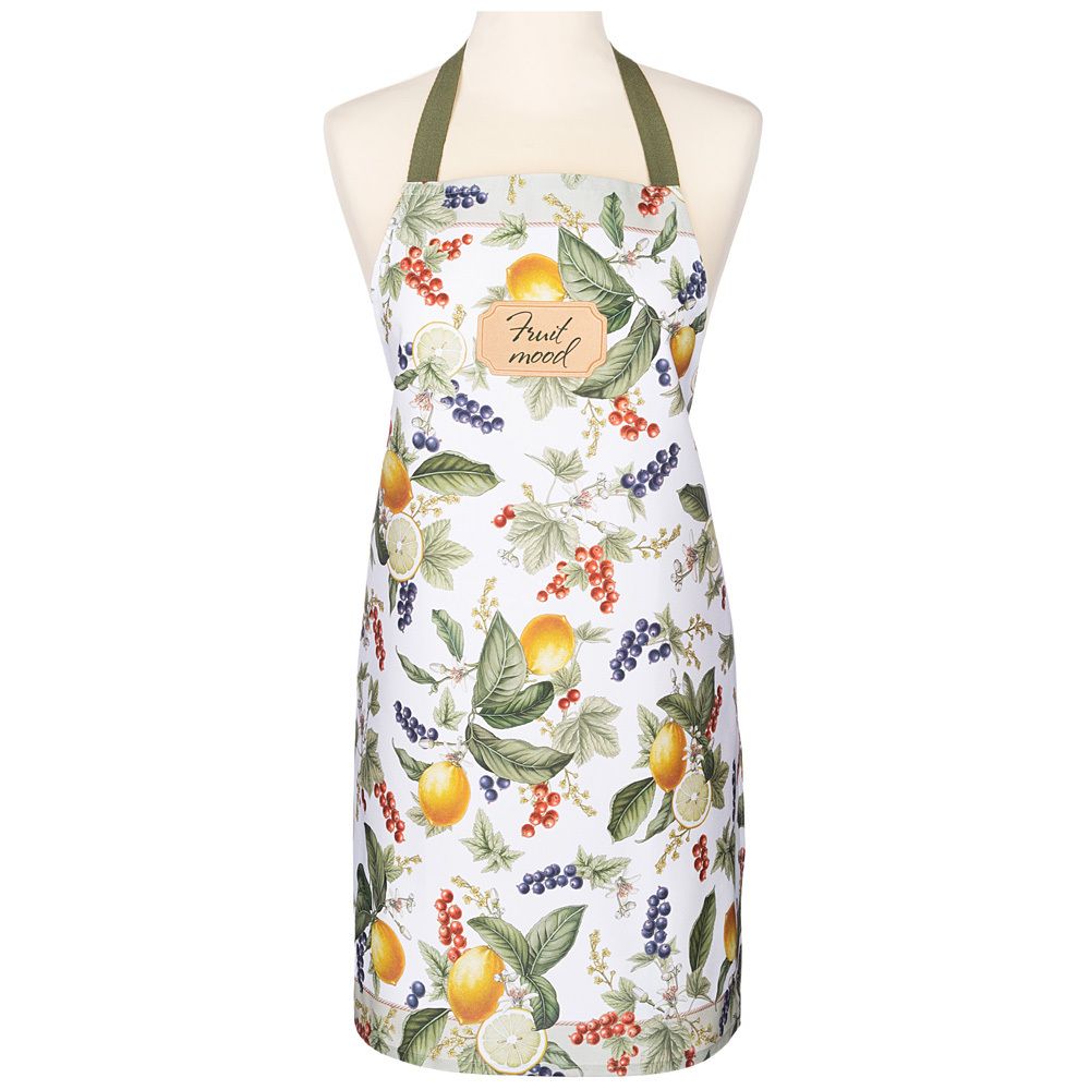 ФАРТУК "FRUIT BASKET",100% ХЛОПОК,БЕЛЫЙ,ТВИЛ