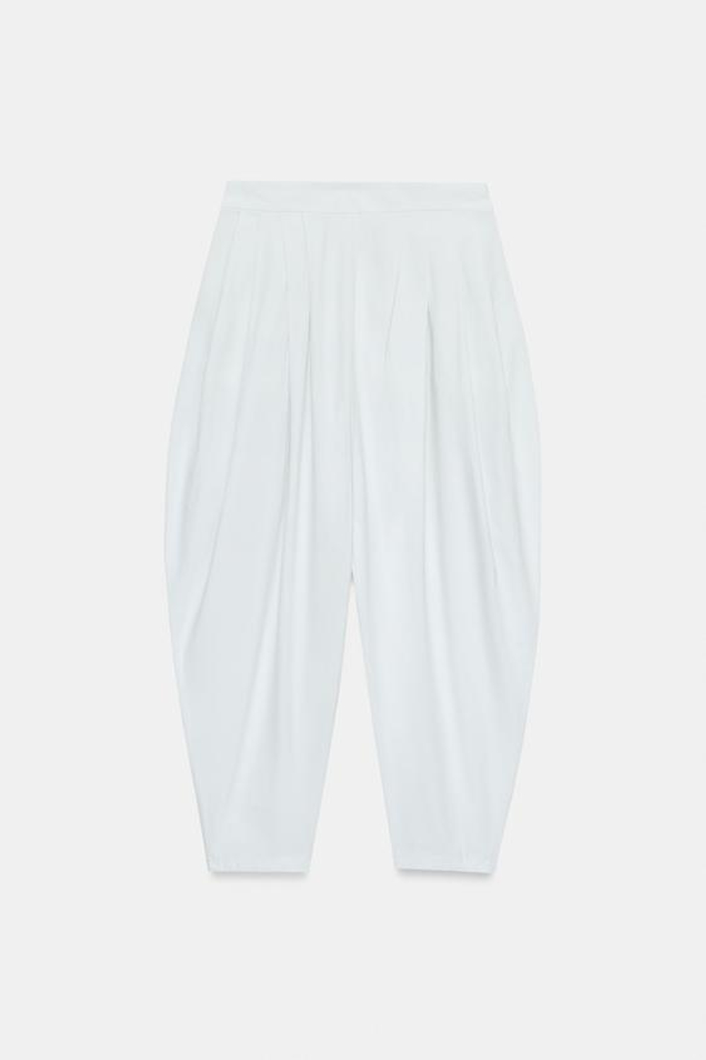 ZARA ОБЪЕМНЫЕ БРЮКИ СО СКЛАДКАМИ, СЕРО-СИНИЙ