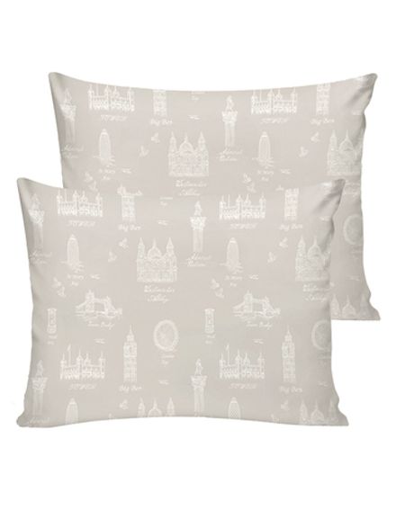 Постельное белье "Foggy Albion" евро  наволочки 50х70 2шт Простынь на резинке 180х200 см Пододеяльник 200х215 см Сказка сатин