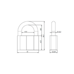 Замок навесной PD-4080 (PD-40-80) 3 fin key /коробка