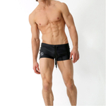 Мужские плавки-боксеры с имитацией гульфика (Размер: XXL) (Цвет: темно-синий)