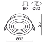 Встраиваемый светильник Technical DL023-2-01B