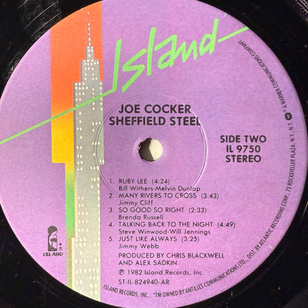 Joe Cocker ‎– Sheffield Steel (США 1982г.)