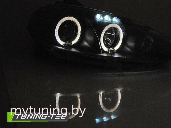 Передние фары Angel Eyes для Mazda MX5 NB (01-05) черные