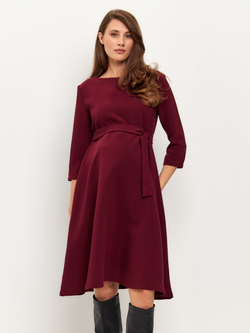 Платье для беременных и кормящих мам осень зима теплое