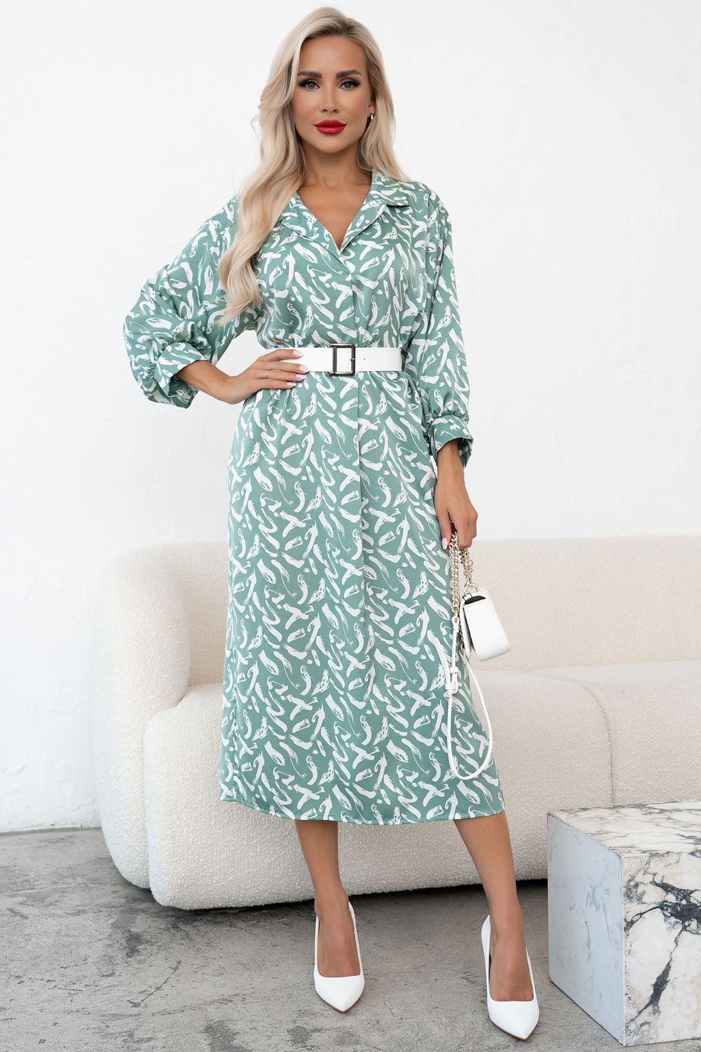 Платье Делиса (фисташка)-52р-р Р11-1191/11 Nikol