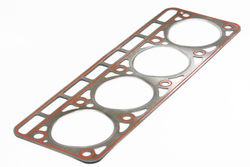 Прокладка ГБЦ ЗМЗ-402 а/м ГАЗ треугольные отверстия (d=92) с герм. облицованная металлом для ДВС на газовом топливе (БЦМ)