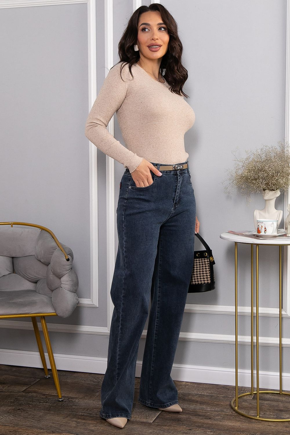 Джинсы Эшна (мокрый асфальт) Б14602-4М LT Collection