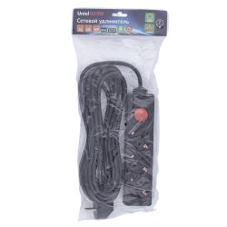 S-GCU3-7B BLACK Удлинитель серии Ultra. шнур 7м.. 3 гнезда. 16A. с-з. Черный. TM Uniel
