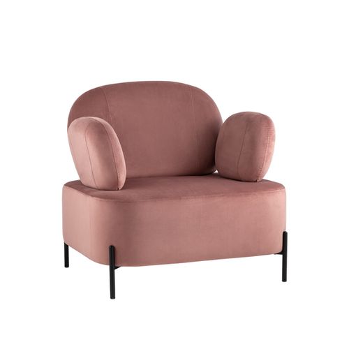 Кресло Кэнди с подлокотниками велюр пыльно-розовый