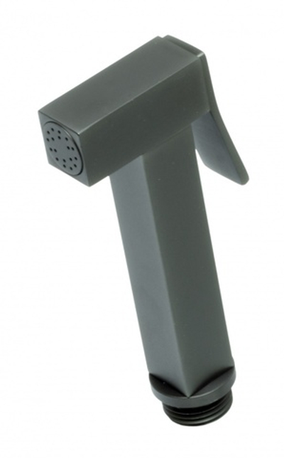 2040-Q Лейка металл. для биде КВАДРАТ (ГРАФИТ) GANZER (100/1шт)