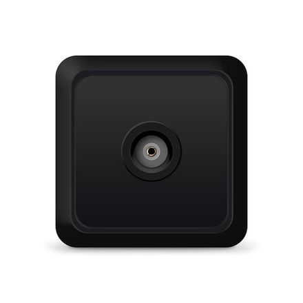 Розетка телевизионная одноместная UNIVersal "Олимп", о/у, 75Ом, черная (1/10)