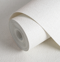 Обои бумажные однотонные белые без подгона 53 см Д996-00