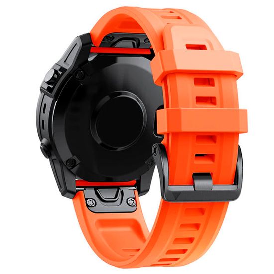 Ремешок QuickFit 20 мм для Garmin Fenix 7S, Fenix 6S, Fenix 5S, Instinct 2S, Epix Pro Gen 2 (42 mm) силиконовый быстросъемный (Оранжевый)