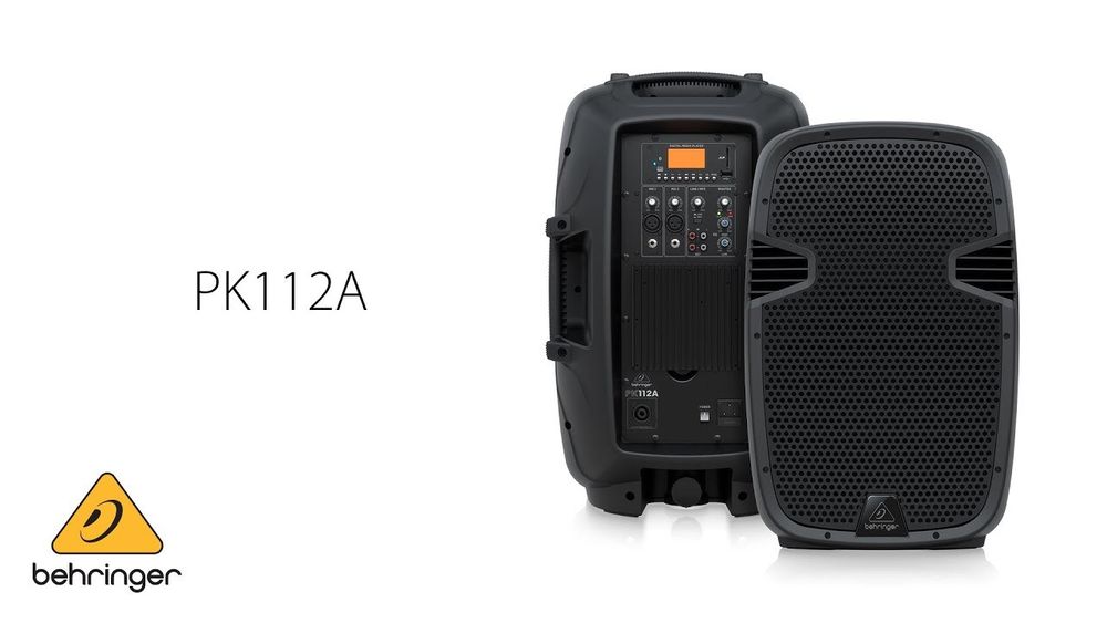 BEHRINGER PK112A - активная акустическая система, 2-х полосная, 600 Вт, 20 Гц - 20 кГц, 95 дБ, MP3.