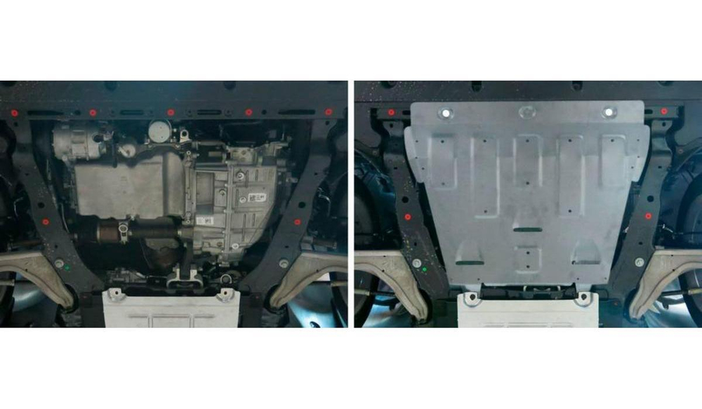 Защита картера и КПП Rival для Ford Mondeo V (V - 2.0 (199 л.с.); 2.5) 2015-2019, штампованная, алюминий 4 мм, с крепежом, 333.1849.1