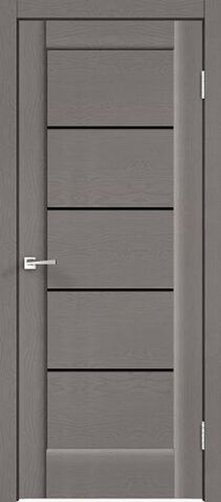 Межкомнатная дверь Velldoris Premier 1 Soft-touch PO Лакобель черное Ясень грей