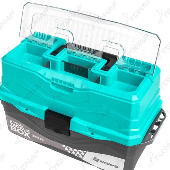 Ящик для снастей NISUS Tackle Box трехполочный бирюзовый (N-TB-3-Т)