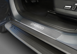 Накладки на пороги Rival для Haval Dargo 2022-н.в., нерж. сталь, с надписью, 4 шт., NP.9404.3