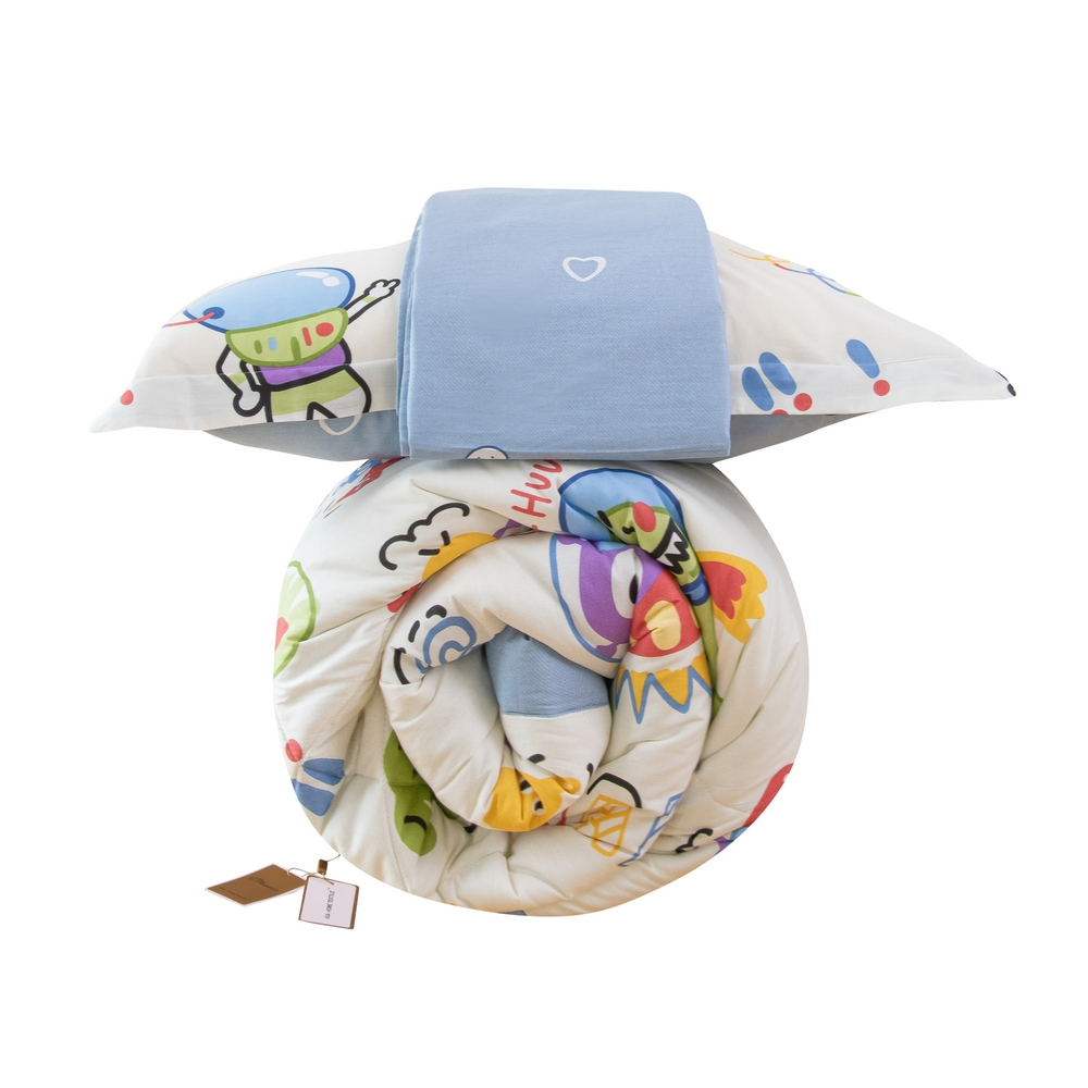 Комплект постельного белья Сатин с Одеялом Young 100% хлопок на резинке OBKR024