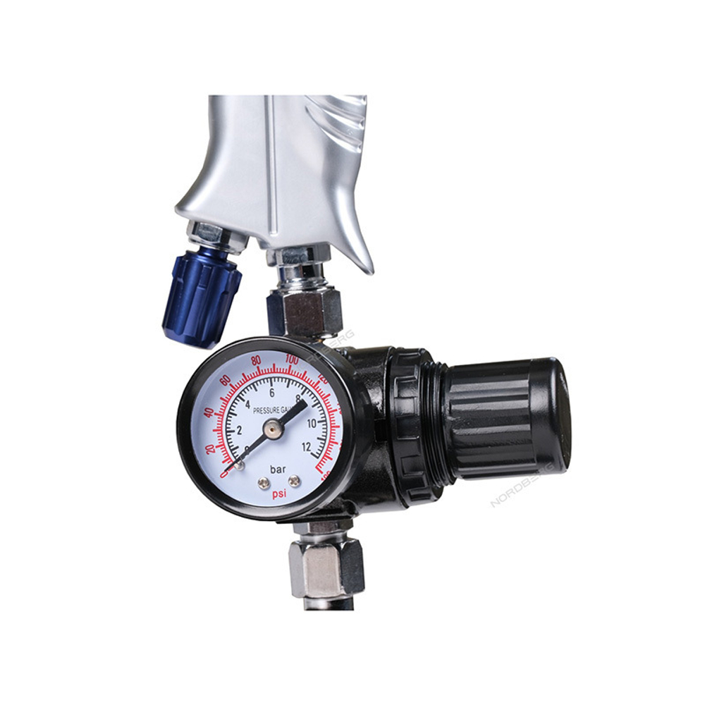 NORDBERG (NP7013) Краскопульт LVMP с верхним баком, сопло 1.3 мм, в алюминиевом кейсе