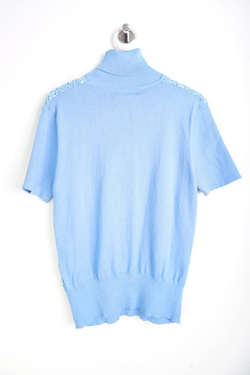 Джемпер с кружевной вставкой, визуально на 46 размер