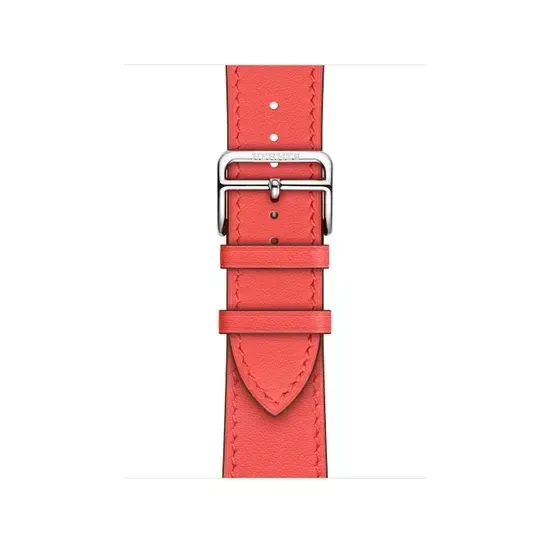 Apple Watch Hermès 41mm Silver Stainless Steel Case with Single Tour Rose Texas