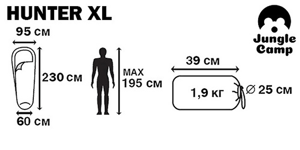 Спальный мешок Jungle Camp Hunter XL