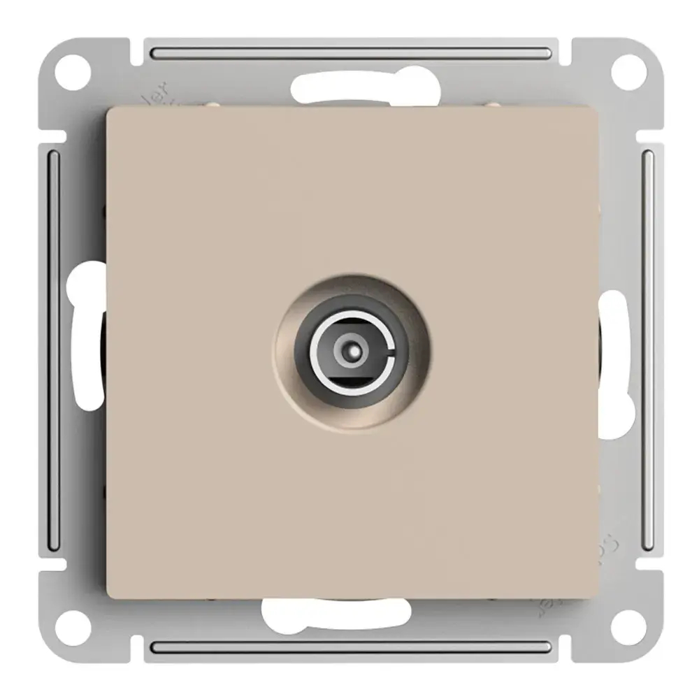 ATLASDESIGN TV РОЗЕТКА оконечная 1дБ, механизм, ПЕСОЧНЫЙ