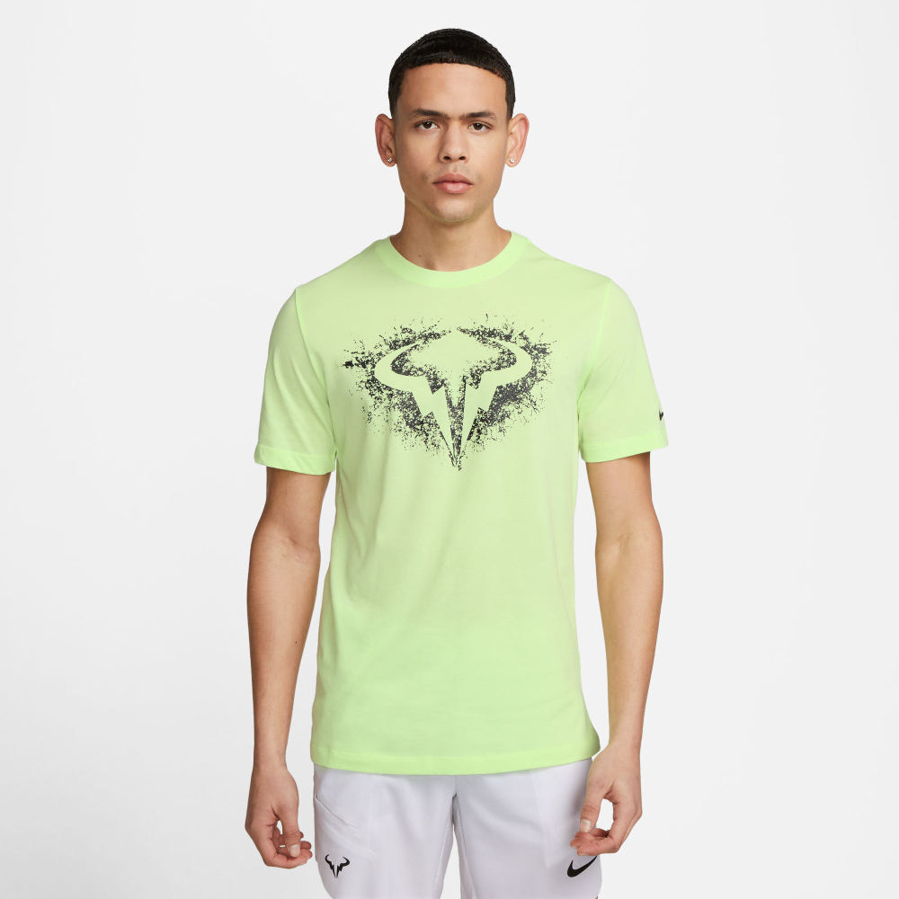 Мужское теннисное поло Nike Dri-Fit Rafa Nadal Court SU23 T-Shirt Men - Light Green, Multicoloured