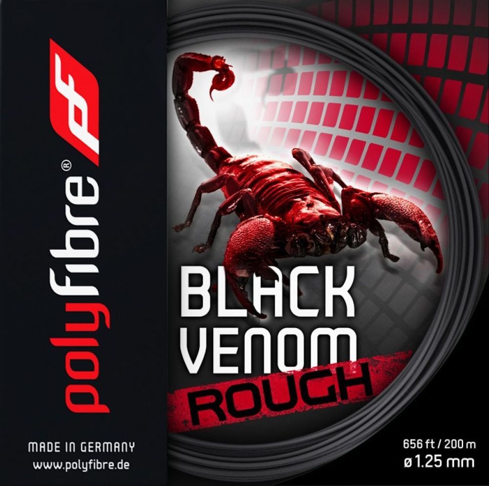 Струны теннисные Polyfibre Black Venom Rough (12,2 m) - black