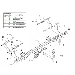 Фаркоп Auto-Hak G 51 RENAULT / DACIA LOGAN универсал 2005-2014(паспорт и сертификат в комплекте)(без электрики)