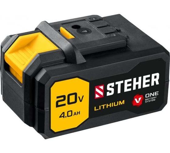 Батарея аккумуляторная  STEHER 20 В, Li-Ion 4 Ач, тип V1, V1-20-4