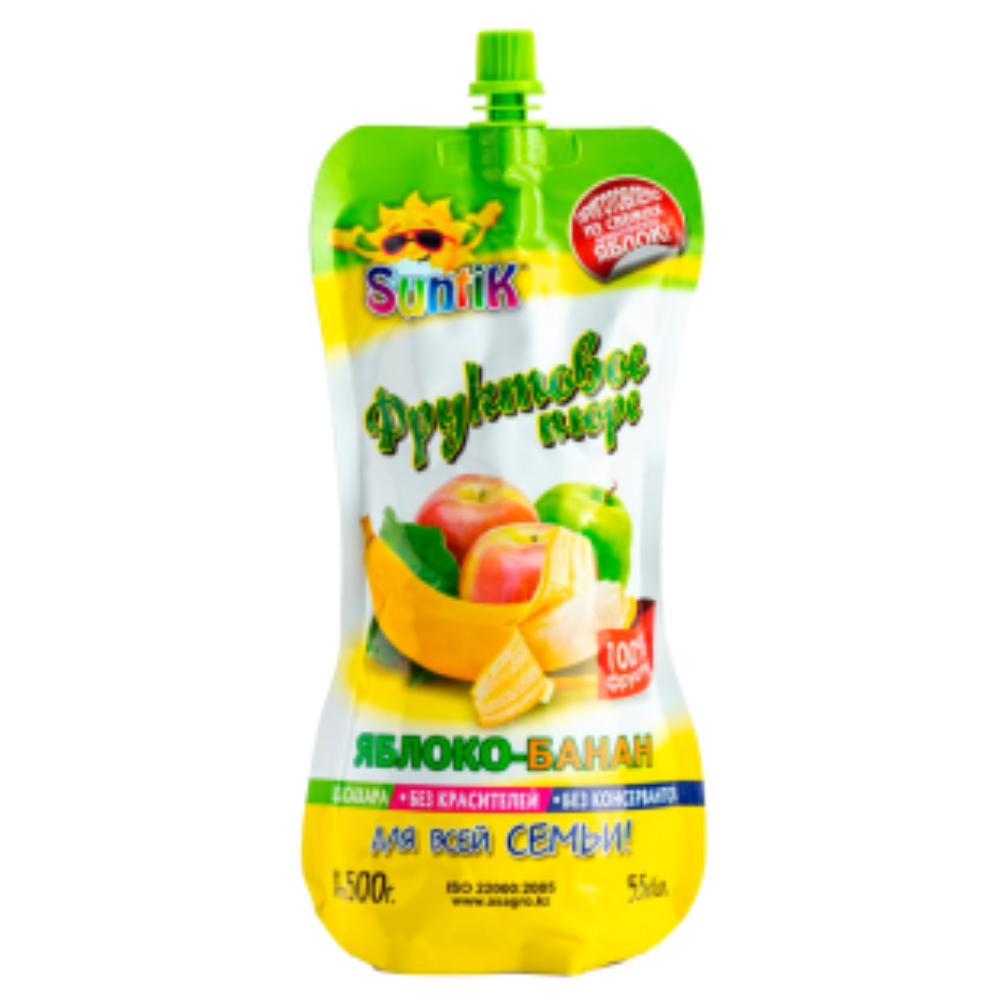 Фруктовое пюре Suntik Яблоко-тропик 100 гр