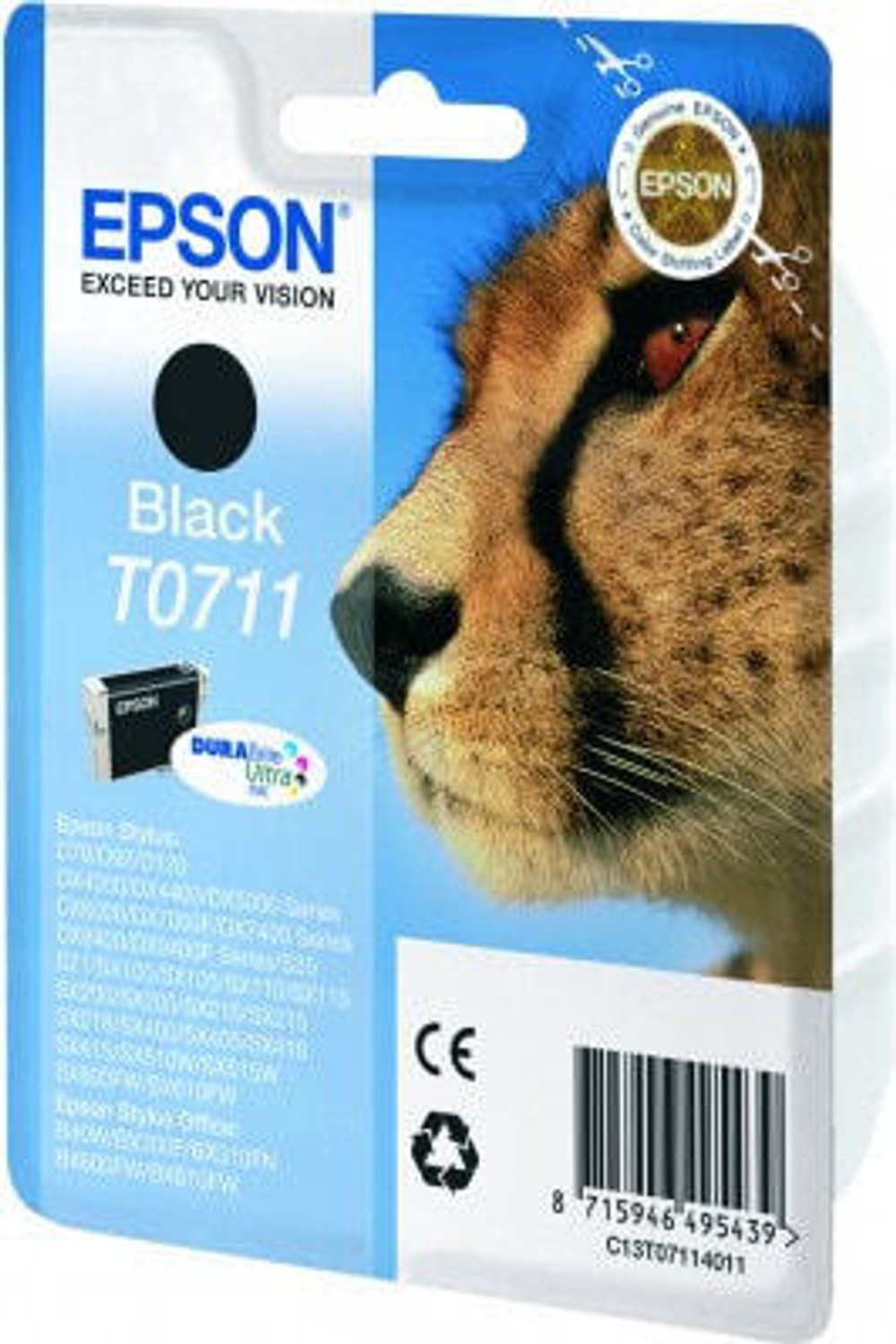 Epson Cheetah T0711 Подлинный Черный 1 шт C13T07114011