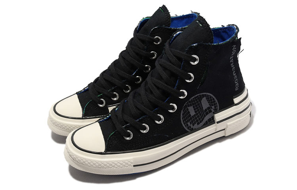 Chuck 70 Converse Hacked Heel High "Tear Away - Black Blue"