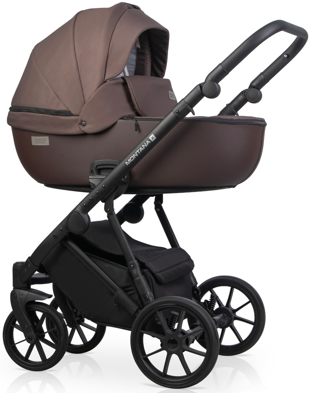 Детская коляска Riko Basic Montana Plus X 3 в 1 44 Brown (коричневый)