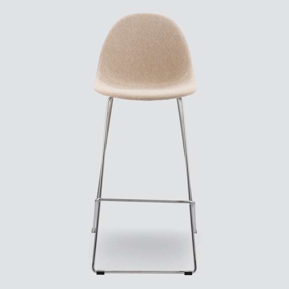 Барный стул Vid Soft 75 см, бежевый, ножки хром