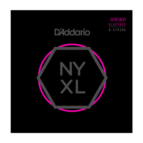 D'ADDARIO NYXL0980 - струны для 8-стр. электрогитары, диаметр: 9-80