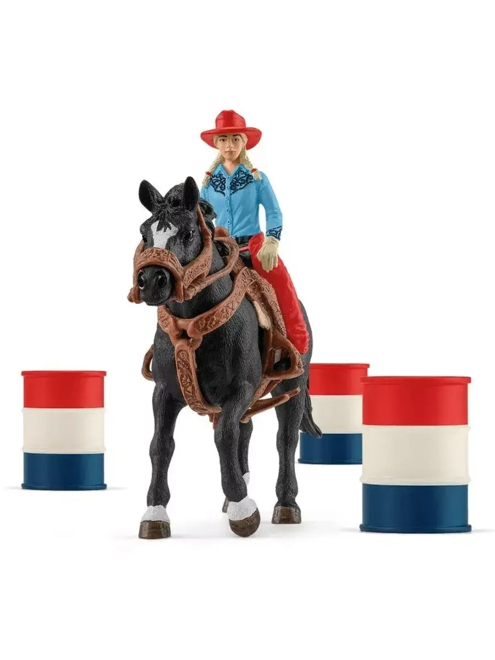 Набор Ковбойка и гонки на бочках Schleich 42576