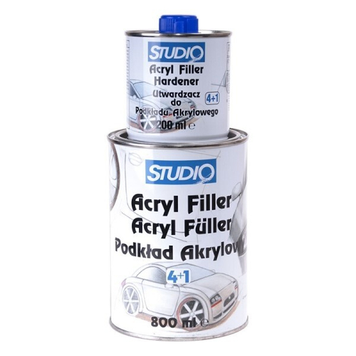Грунтовка Акрил. 4+1 2К наполнитель Серая (0,8 л.+0,2 л. отверд.)  STUDIO  (NOVOL)