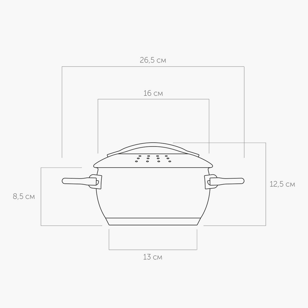 Кастрюля NADOBA (1.4л, 16см) серия MARUSKA